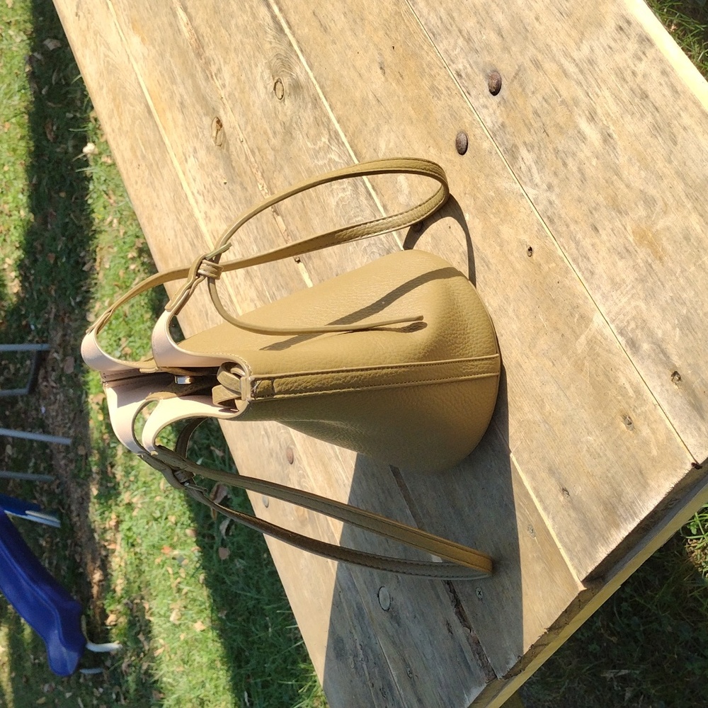 Small Antik Kraft Solene 2-in-1 Shoulder Bag Tote In Vegan Leather - Picture 3 of 11